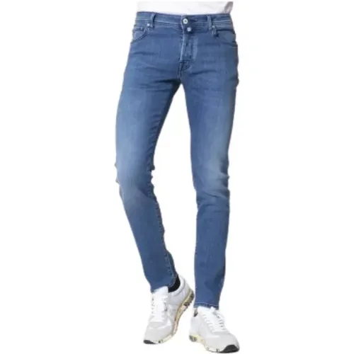 Verwaschene Slim Fit Stretch Jeans , Herren, Größe: W34 - Jacob Cohën - Modalova