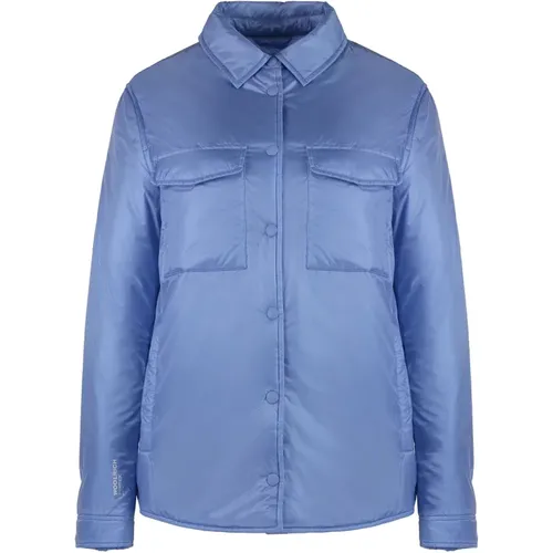 Gepolstertes Nylon-Overshirt , Damen, Größe: L - Woolrich - Modalova