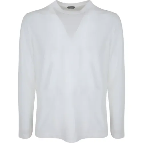Long Sleeves T-Shirt , male, Sizes: 4XL - Zanone - Modalova