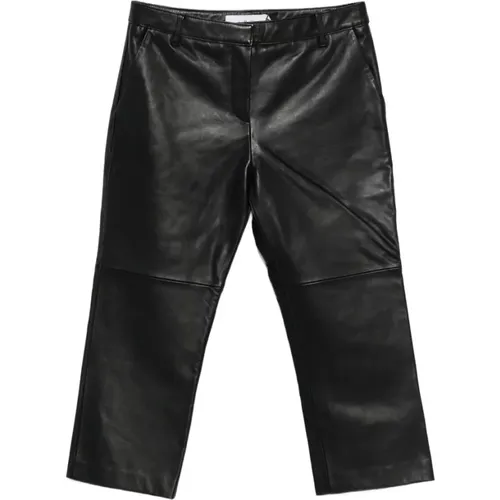 Leather Trousers, female, , Size: XS Leather Panelled Zip Fly Pants - IRO - Modalova