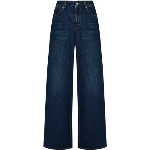 Jeans with Logo Patch , female, Sizes: W28, W26 - alexander mcqueen - Modalova