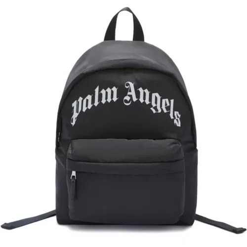 Logo Print Backpack , male, Sizes: ONE SIZE - Palm Angels - Modalova