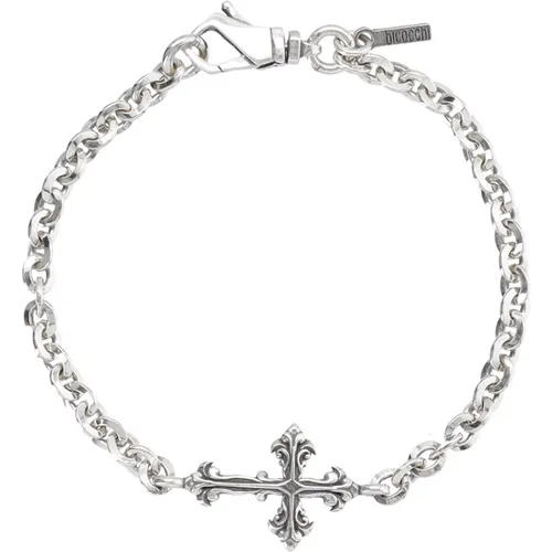 Silber Kreuz Armband Schmuck , unisex, Größe: S - Emanuele Bicocchi - Modalova