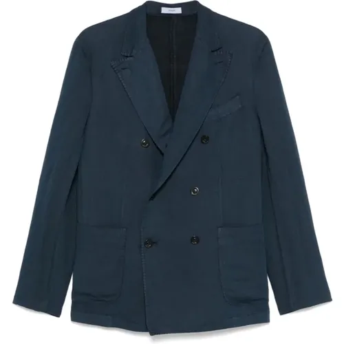 Blazers, male, , Size: L Ocean Double-Breasted Blazer - Boglioli - Modalova