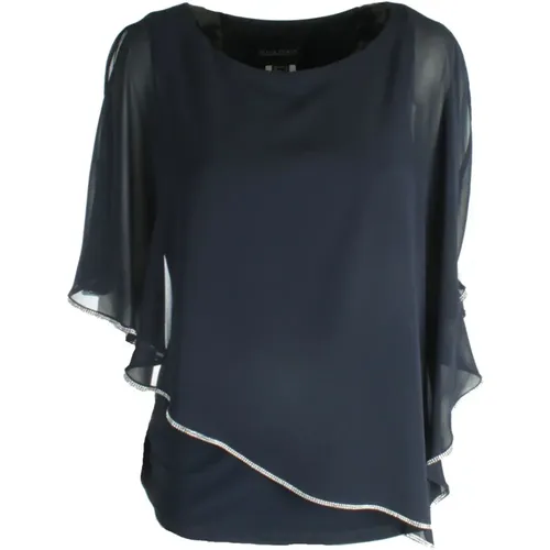 Blouses, female, , Size: 2XL Navy Blouse Style 185420 - Frank Lyman - Modalova