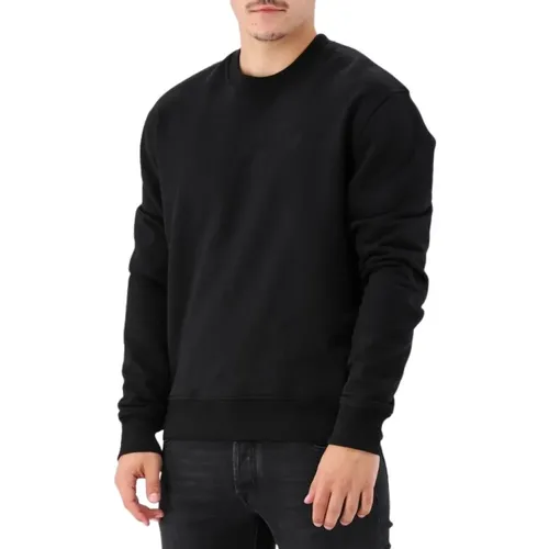 Schwarzer Sweatshirt mit Logo-Stickerei - Ami Paris - Modalova