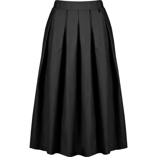 Striped Cotton Flared Skirt , female, Sizes: L, M, S, XL - BomBoogie - Modalova