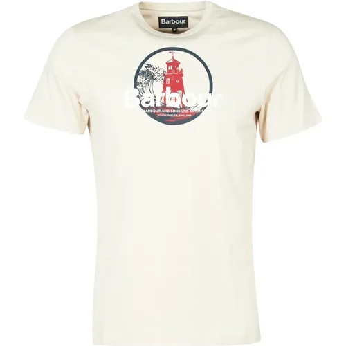 Grafik-Print T-Shirt Regentag , Herren, Größe: XL - Barbour - Modalova