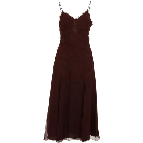 Brown Dress Aw24 Elegant Comfortable Style , female, Sizes: 2XS - Ermanno Scervino - Modalova