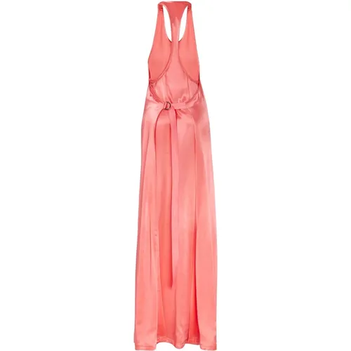 Strawberry Pink Satin Dress , female, Sizes: XS - Fendi - Modalova
