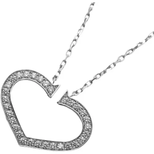 Pre-owned Jewellery, female, , Size: ONE SIZE Pre-owned White Gold necklaces - Cartier Vintage - Modalova