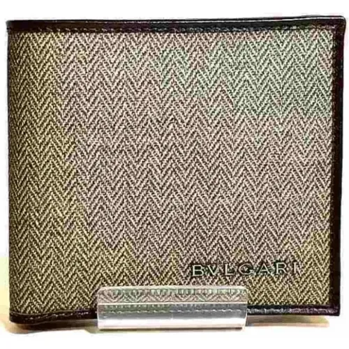 Pre-owned Wallets, female, , Size: ONE SIZE Pre-owned Canvas wallets - Bvlgari Vintage - Modalova