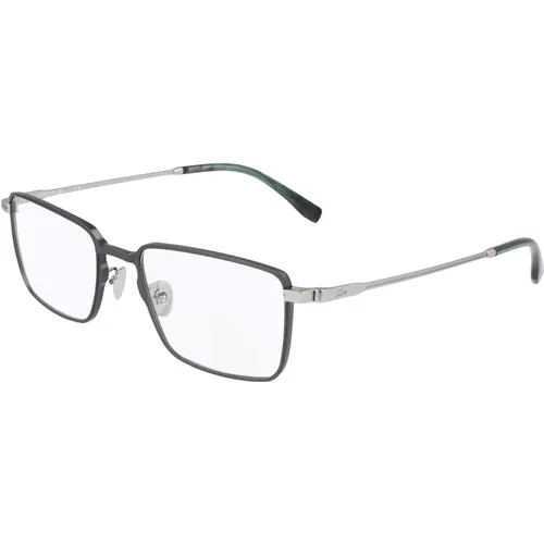 Glasses, male, , Size: 54 MM Dark Grey Eyewear Frames - Lacoste - Modalova