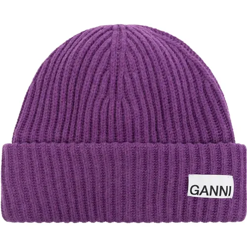 Beanie mit Logo Ganni - Ganni - Modalova