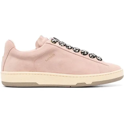 Rosa Wildleder Sneakers , Damen, Größe: 41 EU - Lanvin - Modalova