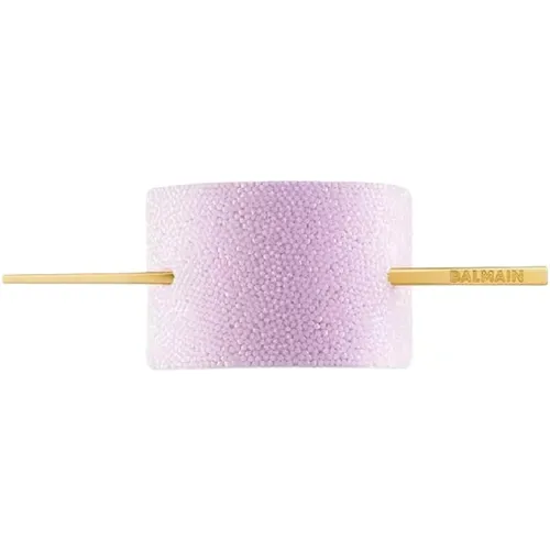 Hair Accessories, female, , Size: ONE SIZE Crystal Hair Clip in Light Pink - Balmain - Modalova