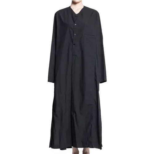 Schwarze V-Ausschnitt Tunika mit Brusttasche , Damen, Größe: 4XL - Lemaire - Modalova