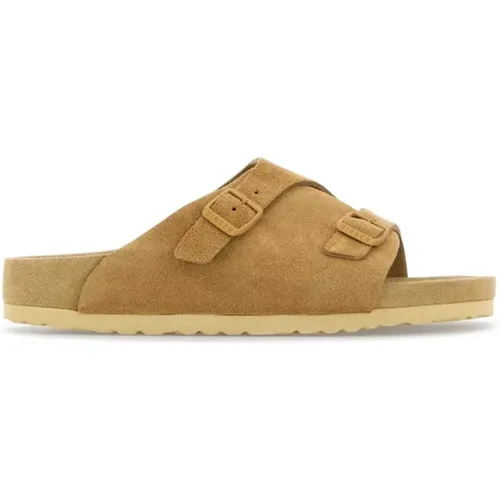 Sliders, male, , Size: 5 US Suede Slippers Zürich Style - Birkenstock - Modalova