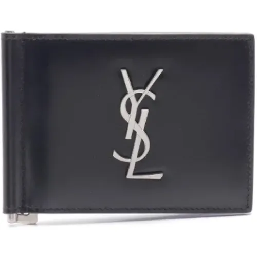 Pre-owned Wallets, male, , Size: ONE SIZE Pre-owned Leather wallets - Saint Laurent Vintage - Modalova