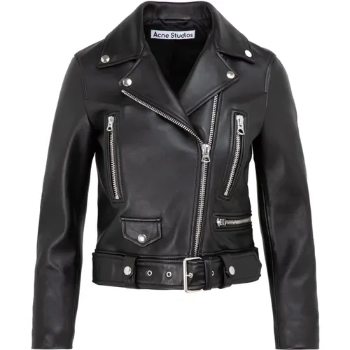 Leather Biker Jacket , female, Sizes: XS - Acne Studios - Modalova