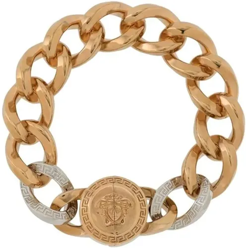 Chain-Link Medusa Detail Bracelet , unisex, Sizes: M - Versace - Modalova