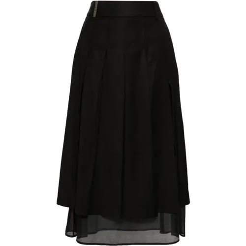 Pleated Skirt , female, Sizes: XS, 2XS - PESERICO - Modalova