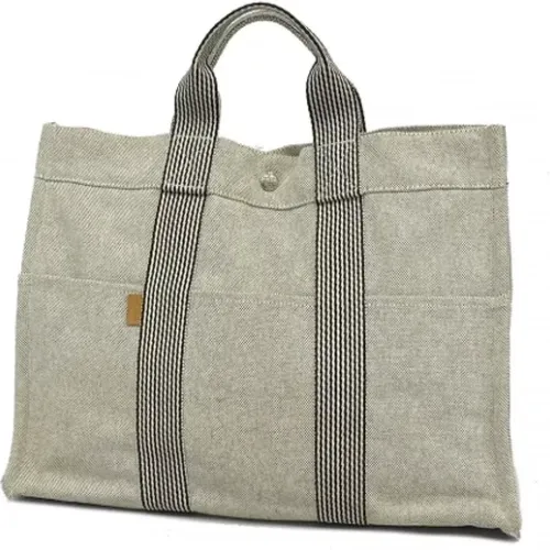 Pre-owned Tote Bags, female, , Size: ONE SIZE Pre-owned Canvas handbags - Hermès Vintage - Modalova