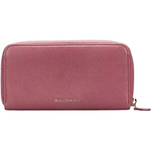 Pre-owned Wallets, female, , Size: ONE SIZE Pre-owned Leather wallets - Bvlgari Vintage - Modalova