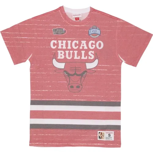 T-Shirts, male, , Size: S Chicago Bulls NBA Jumbotron Tee - Mitchell & Ness - Modalova