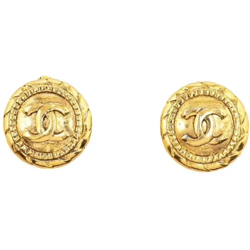 Pre-owned Jewellery, female, , Size: ONE SIZE Pre-owned Metal earrings - Chanel Vintage - Modalova