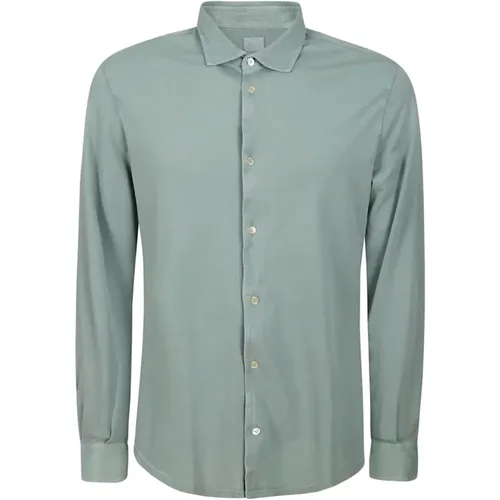 Long-Sleeved Cotton Shirt with Collar , male, Sizes: M, 2XL, XL - Fedeli - Modalova