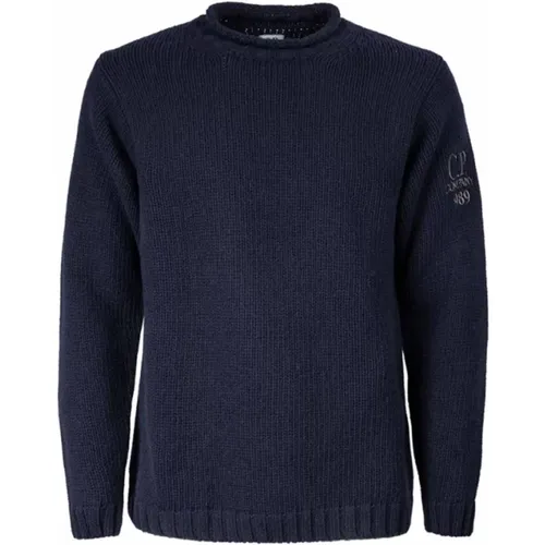 Mock Neck Lambswollstrickpullover , Herren, Größe: L - C.P. Company - Modalova