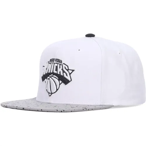 Caps, male, , Size: ONE SIZE NBA Knicks Flat Visor Snapback Cap - Mitchell & Ness - Modalova