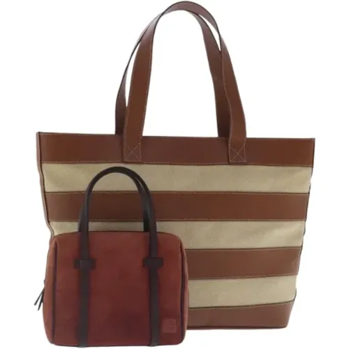 Pre-owned Tote Bags, female, , Size: ONE SIZE Pre-owned Canvas totes - Bally Pre-owned - Modalova