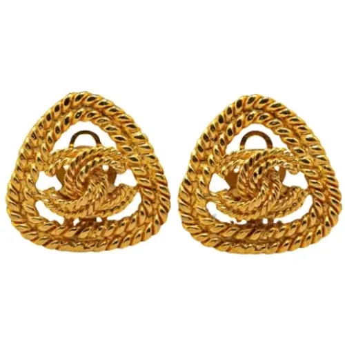 Pre-owned Jewellery, female, , Size: ONE SIZE Pre-owned Metal earrings - Chanel Vintage - Modalova