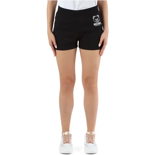 Stretch-Baumwoll-Logo-Print-Sport-Shorts , Damen, Größe: M - Moschino - Modalova