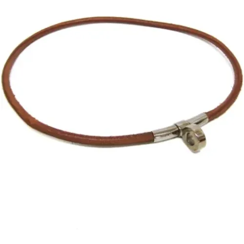 Pre-owned Jewellery, female, , Size: ONE SIZE Pre-owned Leather necklaces - Hermès Vintage - Modalova