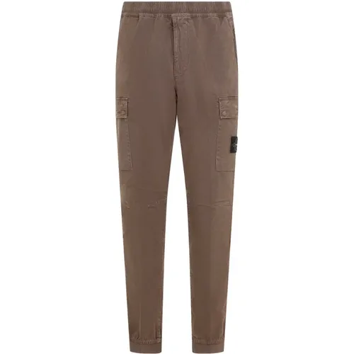 Regular Tapered Walnut Pants , male, Sizes: W32, W29, W30 - Stone Island - Modalova