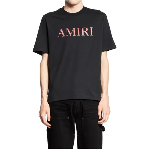 T-Shirts, male, , Size: 2XL Gradient Logo Tee - Amiri - Modalova