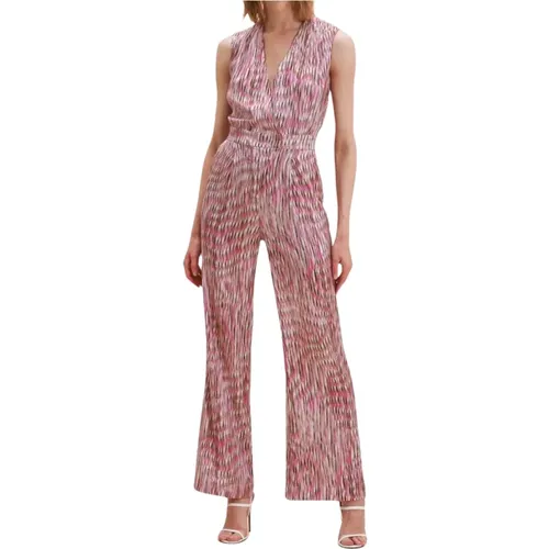 Shaded Print Satin Jumpsuit , female, Sizes: L - Nenette - Modalova