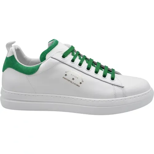 Weiß Grün Leder Sneakers , Herren, Größe: 42 EU - Pantofola D'Oro - Modalova