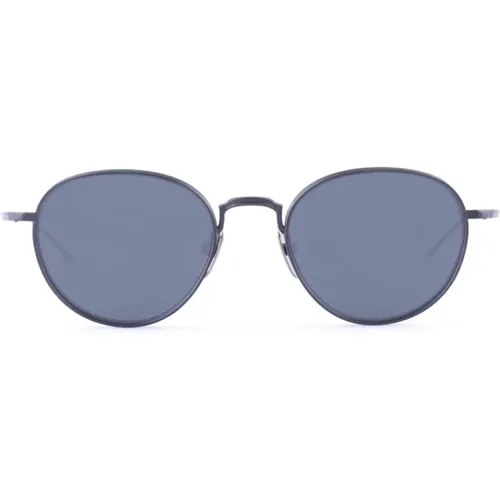 Sunglasses, male, , Size: ONE SIZE Iron Round Sunglasses - Thom Browne - Modalova