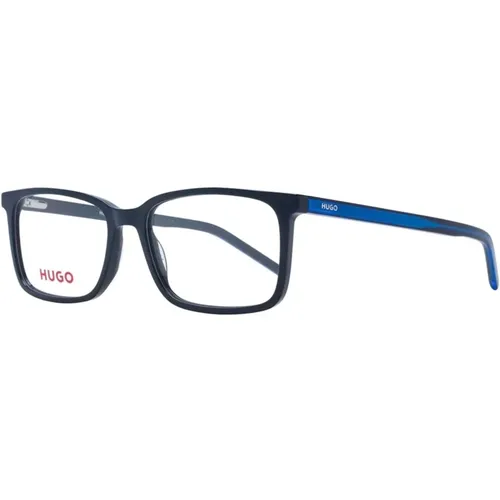 Glasses, male, , Size: ONE SIZE Rectangle Optical Frames with Acetate Frame and Plastic Lenses - Hugo Boss - Modalova