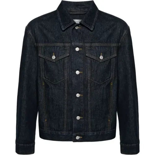 Denim Jacket with Classic Collar , male, Sizes: L - Dries Van Noten - Modalova
