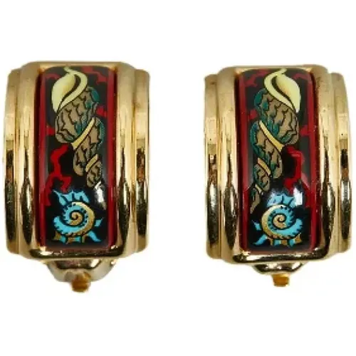 Pre-owned Jewellery, female, , Size: ONE SIZE Pre-owned Metal earrings - Hermès Vintage - Modalova