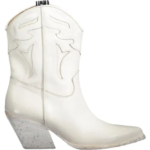 Texan Boots Smooth Leather , female, Sizes: 3 UK - Elena Iachi - Modalova