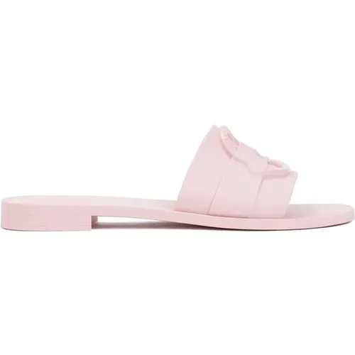 Rubber Slide Sandals , female, Sizes: 2 UK, 3 UK, 7 UK, 4 UK - Moncler - Modalova