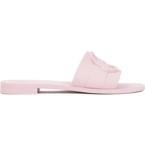 Rubber Slide Sandals , female, Sizes: 6 UK, 3 UK, 7 UK, 4 UK - Moncler - Modalova