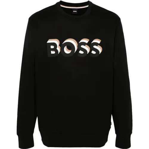 Cotton Sweatshirt , male, Sizes: XL, M, L, S - Boss - Modalova