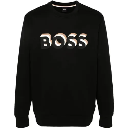 Sweatshirts, male, , Size: XL Cotton Sweatshirt - Boss - Modalova